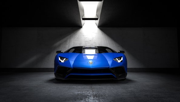 Blue Lamborghini
