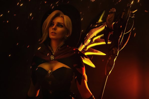 Mercy Overwatch Witch Cosplay 4k