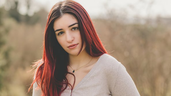 Redhead Girl Outdoor 4k