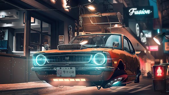 Elevating Car Scifi 4k