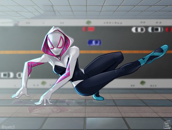 Spider Gwen In City Buliding