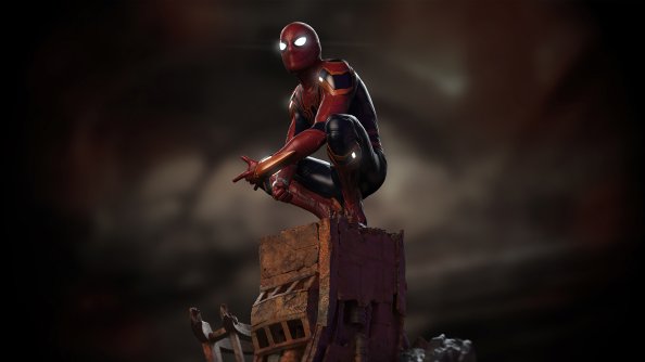 Spider Man Sitting Down