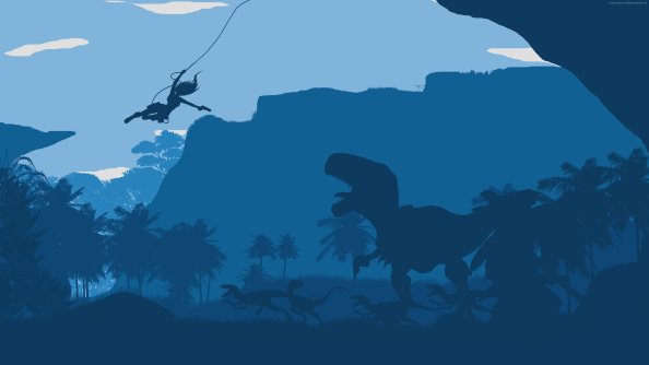 Tomb Raider Dinosaur Minimalism 4k