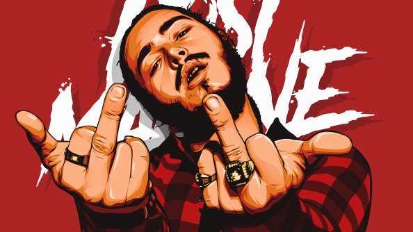 Post Malone Digital Art 4k