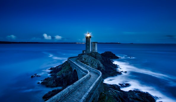 France Lighthouse Landmark Ocean