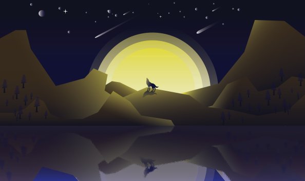 Wolf Howling Minimalist