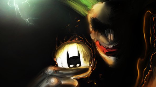 Joker Tosing Batman 4k