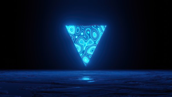 Blue Triangle Variant Abstract 4k