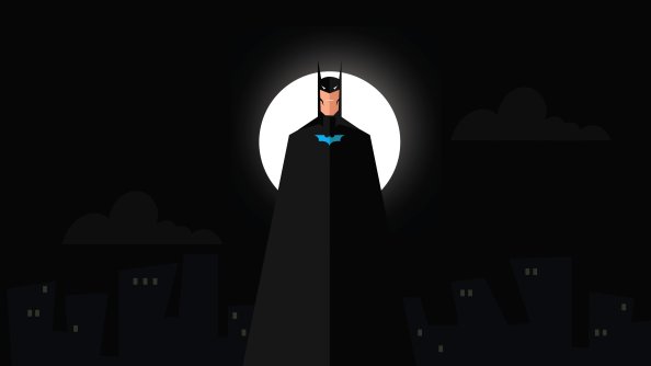 Batman Flat Design Minimal 5k