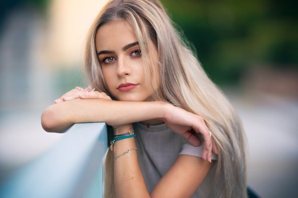 Cute Girl Blonde Hairs