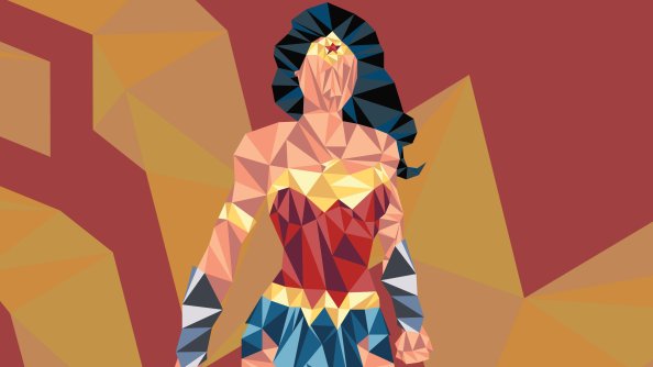 Wonder Woman Low Poly Art