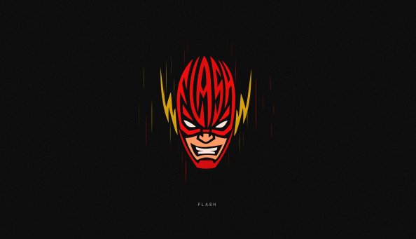Flash Superhero Minimal 4k