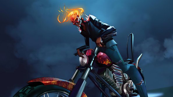 Ghost Rider With Bike