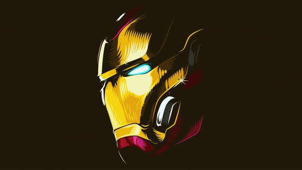 2020 Iron Man Mask Minimalism 4k