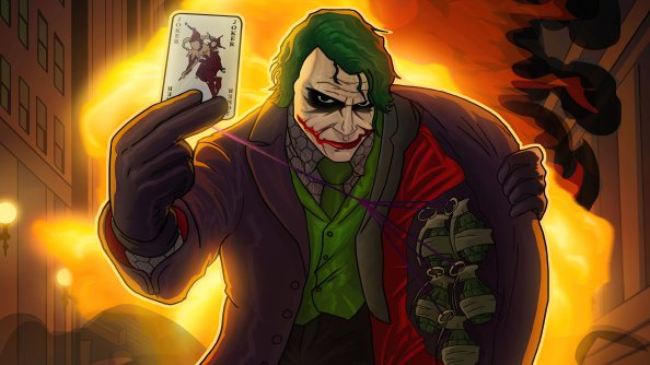 Joker With Bomb And Card