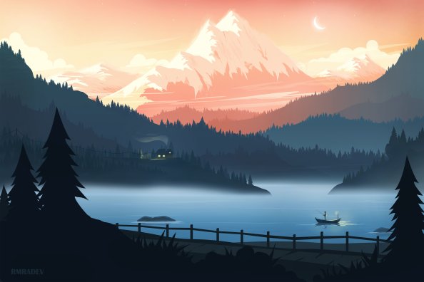 Mountains Retreat Minimal Beautiful 4k