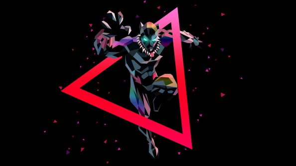 Black Panther Low Poly Art