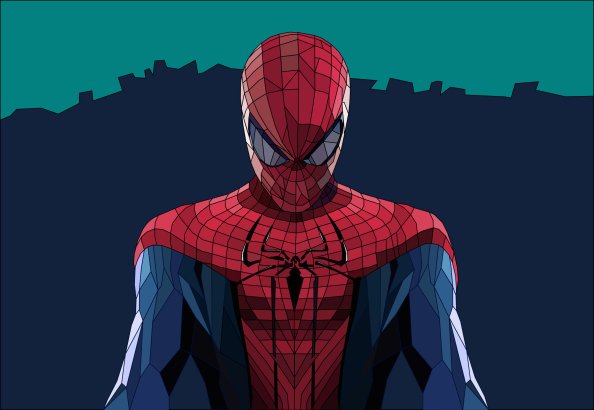 Spiderman Low Poly Art