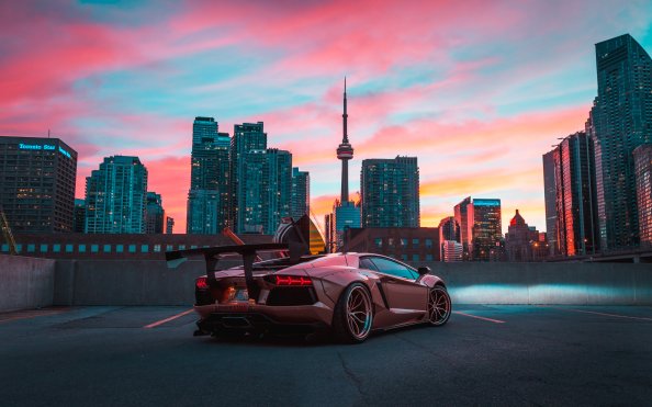 Custom Lamborghini Aventador In CN Tower