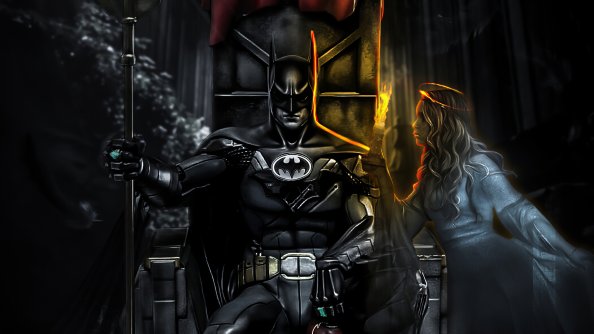 Batman Throne Artwork 4k