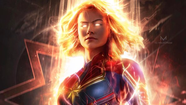 Captain Marvel Official Art 4k
