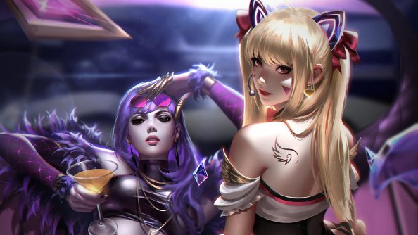 Evelynn And Dva Lol Fantasy 4k
