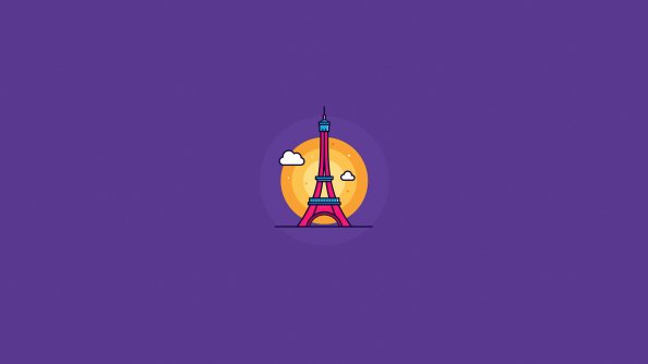 Eiffel Tower Minimal 4k