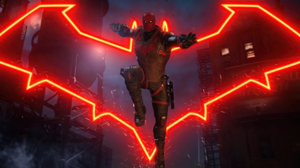Red Hood Gotham Knights Logo 4k