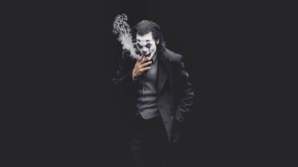 Joker Smoking Monochrome 4k