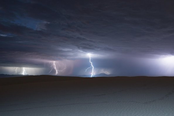 Lightning Over White Sands National Monument