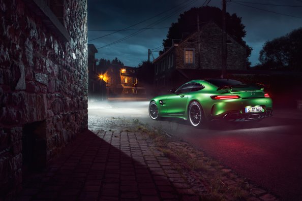 Green Mercedes Amg Gtr 4k