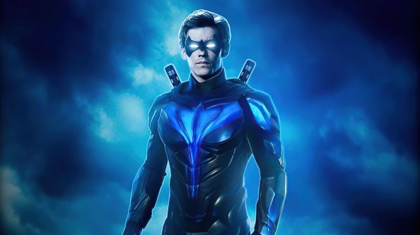 Nightwing Blue Suit 4k