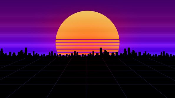 Retrowave Big City 4k