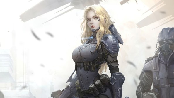 Sniper Girl Scifi 4k