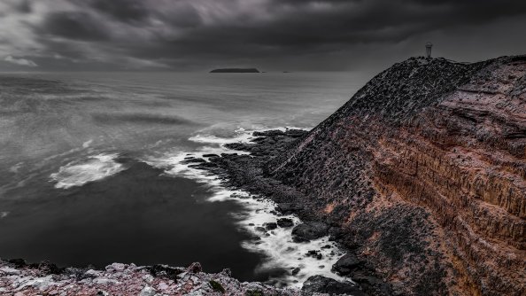 Sea Coast Cliff Rock Sky Light House