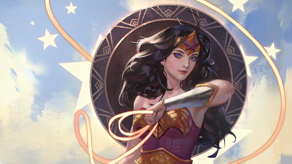Old Wonder Woman Artistic Art 4k