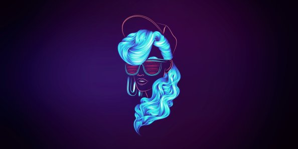Neonwave Girl Portrait 5k