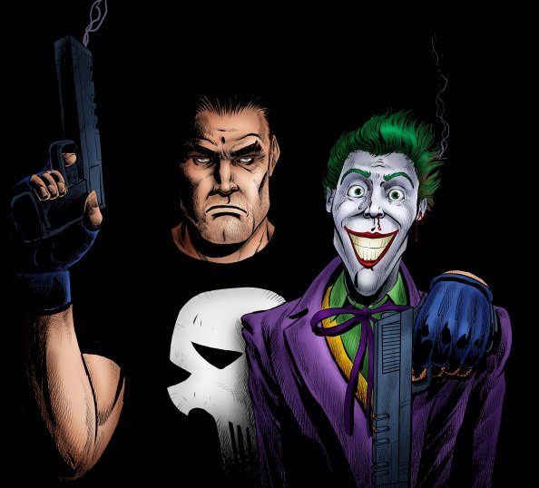 Punisher And Joker Artwork 4k