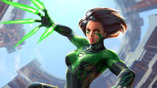 Green Alita Battle Angel