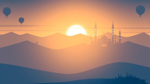 Mosque Minimalism 4k