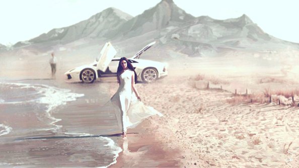 Lamborghini Oil Painting