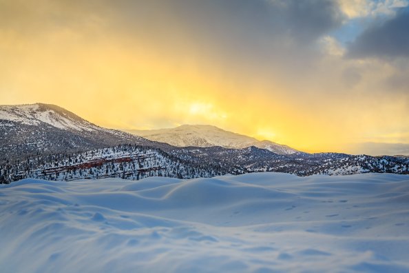 Winter Sunset Landscape 5k