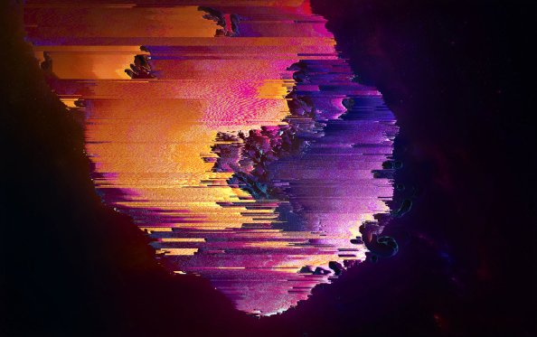 Pixels Glitch Abstract