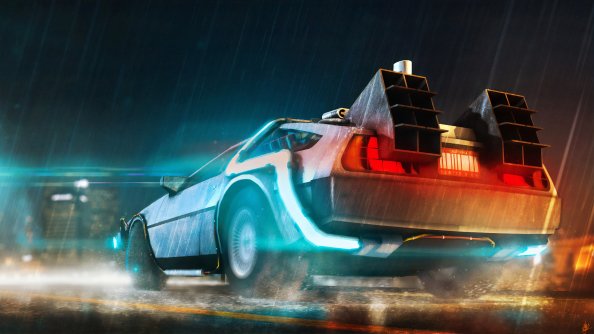 Delorean Cyberpunk Car 4k
