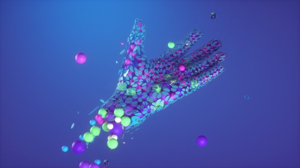 Hands Abstract Neon 5k