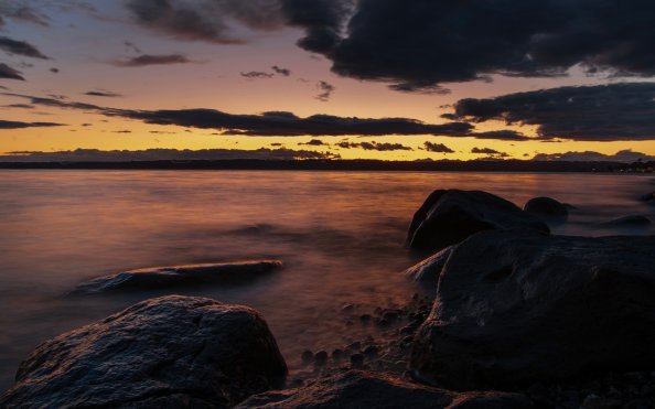 Dark Evening Sea Coast 5k