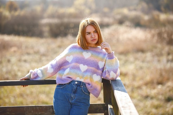 Short Hair Girl Sweater
