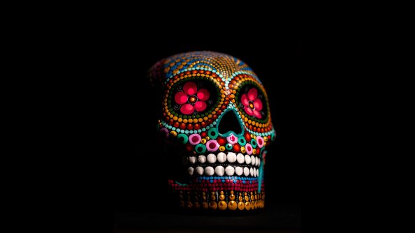 Multi Color Skull 4k