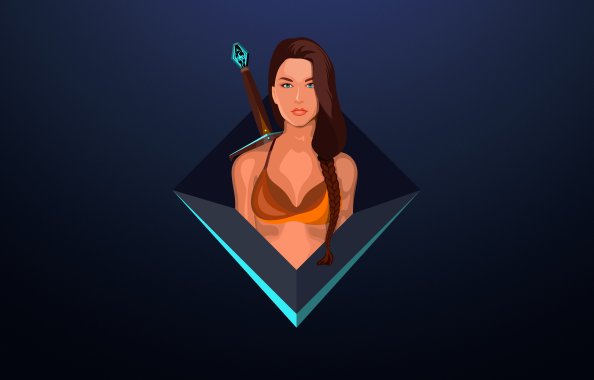 Skyrim Warrior Girl Digital Art 8k