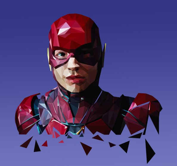 The Flash Polygonart 2017